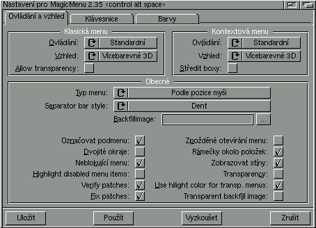 Magic Menu Prefs - Obecn