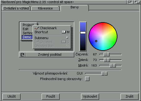 Magic Menu Prefs - Barviky